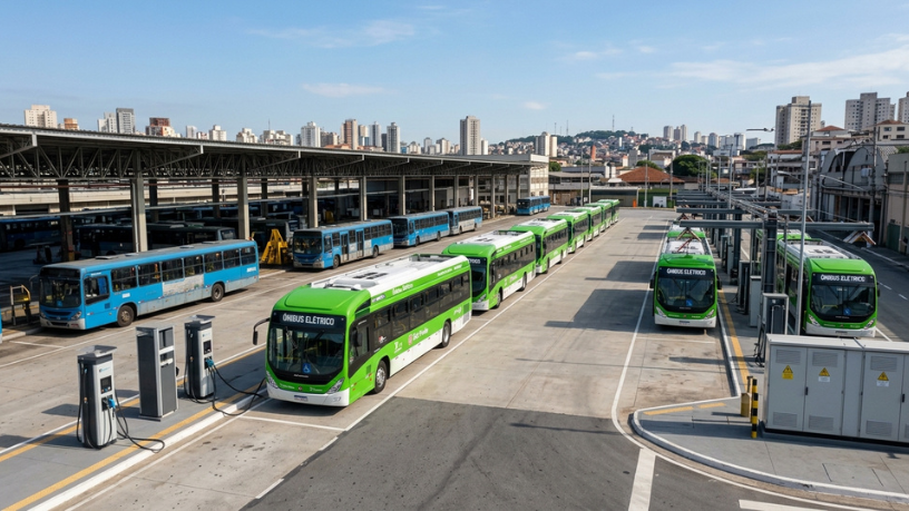 São Paulo amplia financiamento para ônibus elétricos: o que os US$ 496,6 milhões podem mudar no transporte público